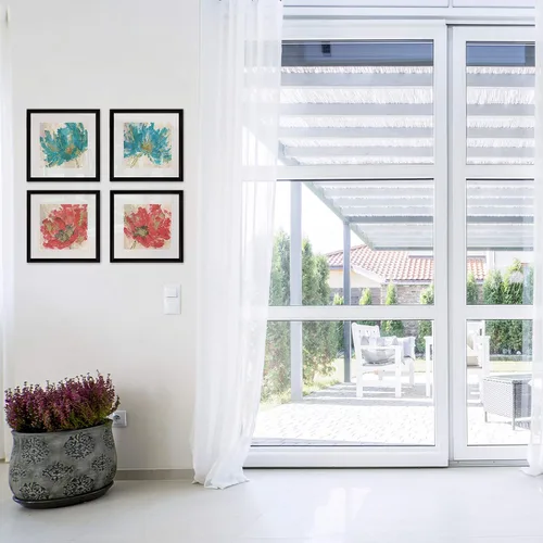Vista 270 de Wexford Home Colección de primavera de jardín de campo francés, colección de primavera, juego de 4 paneles para decoración de pared de oficina