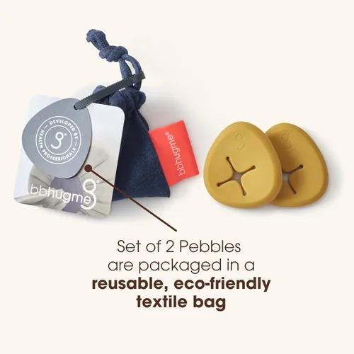 Vista 4 de bbhugme Repuesto extra de guijarros de silicona 100% sin BPA para embarazo o almohada de lactancia, color dorado cosecha