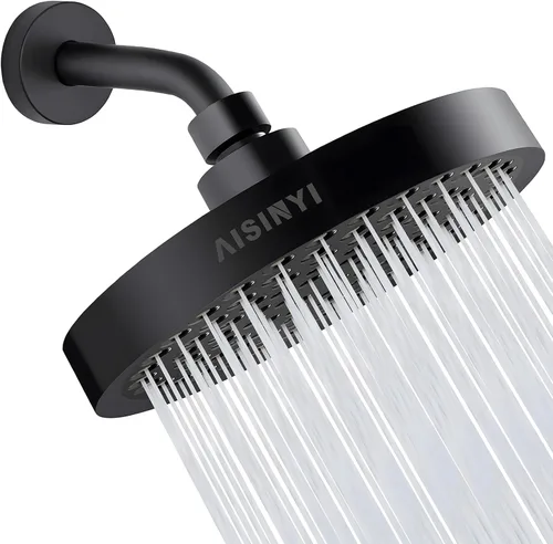 Vista 10 de Cabezal de ducha de lluvia de alta presión, cabezal de ducha moderno de lujo de 6 pulgadas con reemplazo ajustable perfecto, restrictor extraíble