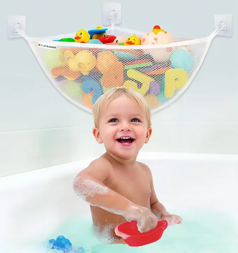 Organizador de almacenamiento de juguetes de baño para bañera, soporte