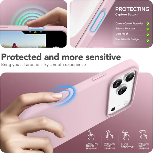 Vista 1425 de GONEZ Funda magnética para iPhone 14, compatible con Magsafe, con protector de pantalla + protector de cámara, forro de microfibra antiarañazos
