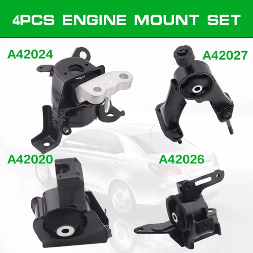 Vista 2 de Motor de motor y kit de montaje de transmisión compatible con 2014-2019 Corolla 1.8L Auto Transmission RepOE A42020 A42024 A42027 A42026 123610T210