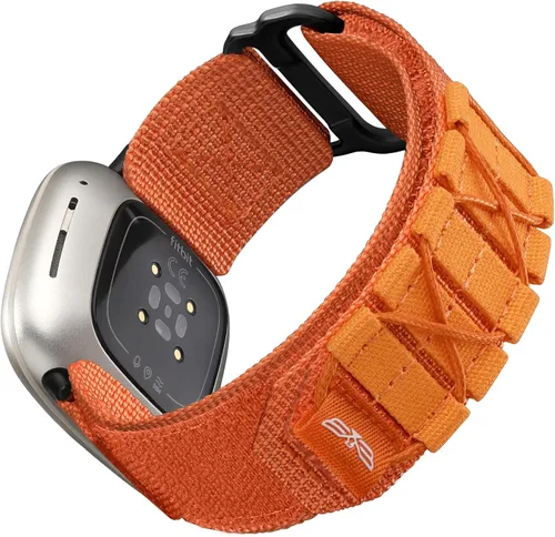 Vista 10 de Bandletic Bandas tácticas resistentes compatibles con Fitbit Versa 4 bandas/Versa 3/Sense 2/Sense, correas deportivas de nailon militar suave