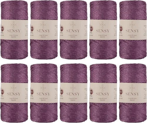 Vista 44 de Sensy Premium 2mm 229.5 metros de cuerda de poliéster 100% cordón de polipropileno Cordón de macramé 2mm Cordón para bolso de crochet Hilo