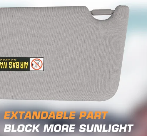 Vista 6 de Visera solar del lado del pasajero derecho para Honda Accord 2008 2009 2010 2011 2012 2013 2014 2015 2016 2017 gris repuesto # 83230TA0A91ZA