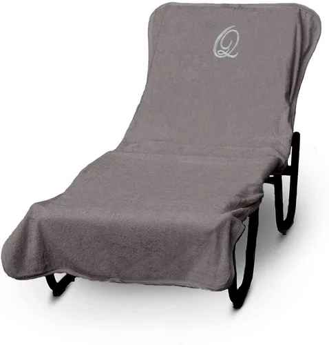 Vista 214 de Funda de lujo para tumbona de piscina con monograma de Hotel y Spa, bordado con letras en bloque - Extra absorbente 100% algodón turco - Rizo suave