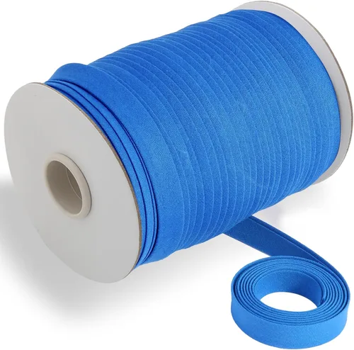 Vista 46 de Cinta al bies de doble pliegue de 1/2 pulgada, cinta al bies de doble pliegue de 55 yardas, carrete continuo a granel para coser ropa, acolchado