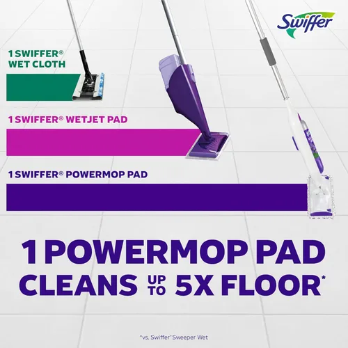Vista 10 de Swiffer PowerMop - Recambios de almohadilla de trapeador multisuperficie para limpieza de pisos, 11