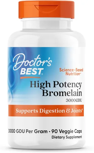 Doctor's Best 3000 GDU Bromelina Proteolítica Digestiva Suplementos de enzimas digestivas, apoya la digestión saludable, salud de las