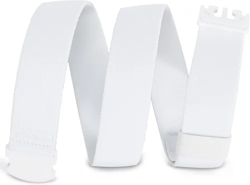 Vista 10 de WHIPPY Cinturón elástico unisex para hombre con hebilla no metálica, cinturón ajustable