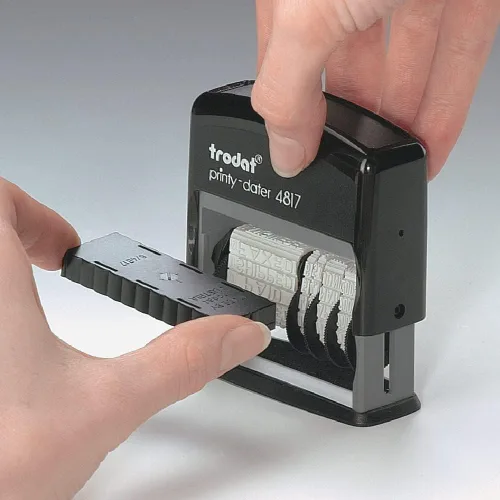 Vista 4 de Trodat Almohadillas de tinta de repuesto 6/4817 – Paquete de 2 – Tinta azul – para el Printy 4817 y 4813