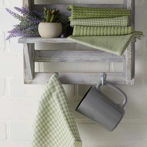 Vista 5 de DII Everyday Kitchen Collection - Juego de paños de cocina surtidos, 12 x 12, verde antiguo, 5