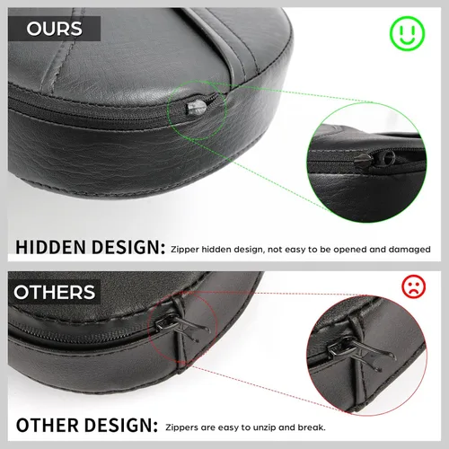 Vista 2 de C.C. RIDER Rubicon - Almohadilla desmontable para respaldo de barra de pasajero para Harley Touring Road King Street Glide Electra Glide 1994-2021