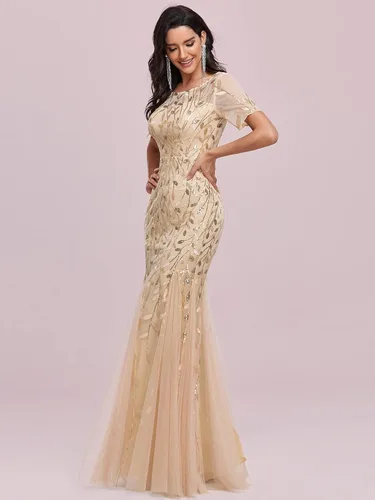 Vista 3 de Ever-Pretty 07707 - Vestido de noche para mujer, diseño de sirena bordada