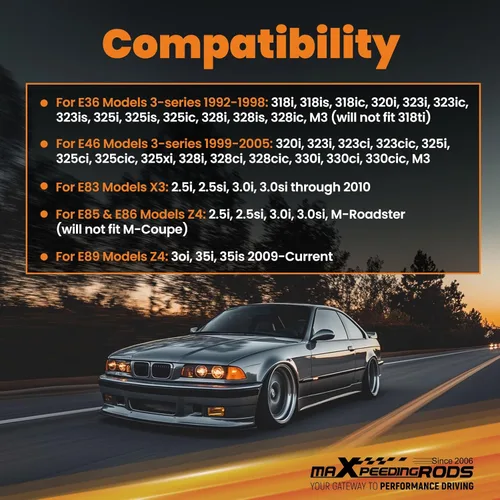 Vista 6 de maXpeedingrods Brazos de control de curvatura inferior trasera para E36 3-series 1992-1998, para E46 3-series 1999-2005, para E89 Z4 2009 - Negro