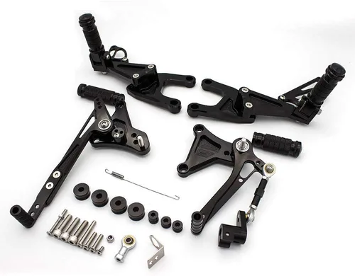 FXCNC Juego de clavijas traseras ajustables CNC CNC para motocicleta, compatible con Benelli TNT 125 135 TNT125 TNT135 BJ125 2016 2017 2018 2019