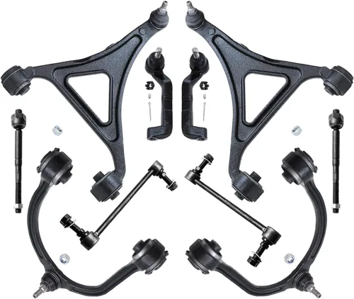 Vista 45 de Detroit Axle - Kit de suspensión delantera de 10 piezas para Ford Freestar Mercury Monterey 04-07, 2 brazos de control inferiores con rótula 4