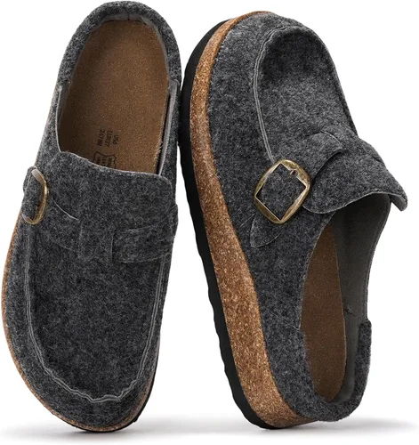 Vista 16 de Project Cloud Zuecos tipo mocasín de cuero 100% genuino para mujer Negro - Carline