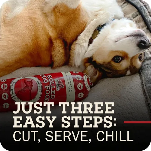 Vista 2 de Redbarn Pet Products Comida para mascotas totalmente natural y premium en rollo, receta de res - Fórmula húmeda semi-seca de alto contenido