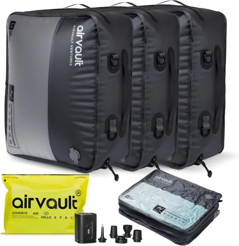 Vista 12 de AirVault - Bolsa de viaje reutilizable de compresión al vacío para maleta y mochila, reciclada, IP67, impermeable, ahorradora de espacio