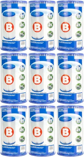 Vista 14 de Intex Pool Easy Set - Cartucho de bomba de filtro de repuesto tipo B (paquete de 12) 29005E