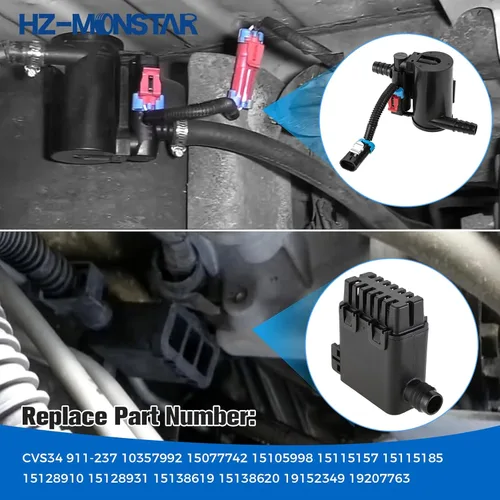 Vista 4 de Solenoide de ventilación de bote de vapor compatible con Chevrolet Silverado 1500 2500 3500 HD Classic GMC Sierra 1500 2500 3500 HD Classic