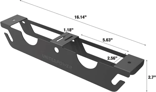 Vista 4 de UNITEDPOWER Soporte de amoladora angular - Estante de almacenamiento/soporte de 4 bahías con colgador de cable, soporte de montaje en pared