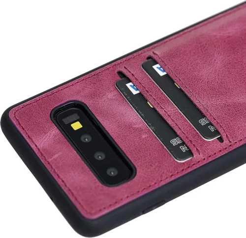 Venito Cosa - Funda de piel tipo cartera compatible con Samsung Galaxy S10 (6.1 pulgadas), extra segura, con cubierta trasera acolchada, color rosa