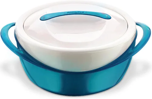 Vista 10 de Pinnacle Cazuela Grande Aislada con Tapa 3.6 qt. Elegante Calentador/Enfriador de Comida Olla Caliente, Cuenco Térmico para Servir Sopa/Ensalada