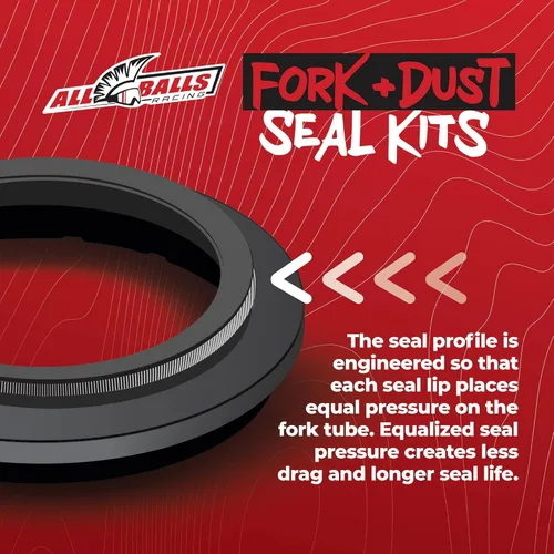 Vista 3 de All Balls Racing 56-143 Kit de retenes de horquilla y guardapolvo compatible con/reemplazo para KTM