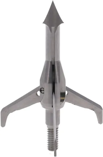 Vista 2 de New Archery Products Spitfire 3 Titanio 100 Grano Despliegue Frontal Arco Bowhunting Mecánico Broadhead - Paquete de 3