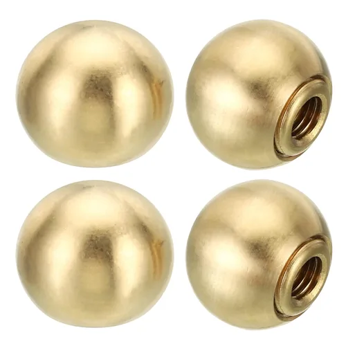 Vista 13 de PATIKIL Remates de Lámpara de Bola de 17.5mm/0.69", 1 Juego de Latón Macizo, Tapas de Pantalla de Lámpara, Decoración Superior, Tuercas de Tapa