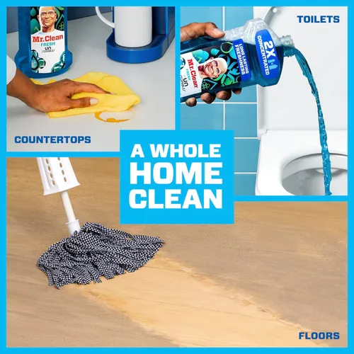 Vista 3 de Mr. Clean 2X Limpiador concentrado para múltiples superficies con aroma fresco Unstopables, 41 onzas líquidas