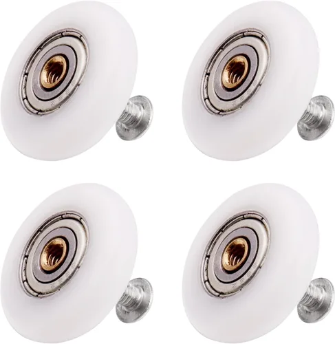 Vista 11 de Atoplee Ruedas para puerta de ducha – 4 piezas de repuesto de 0.71 pulgadas (0.748 in) para puerta corrediza de cristal de baño