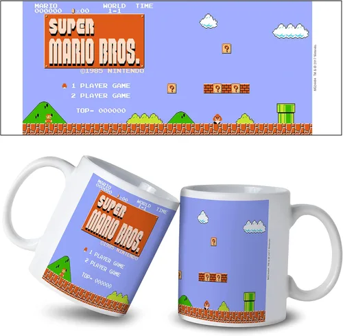 Vista 3 de Pyramid America Mario Mug Super Mario Retro Mug - Taza de cerámica de 11 onzas para café, cacao y bebidas de té, complemento perfecto para tu