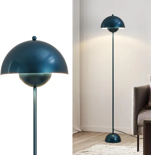 Vista 10 de SUNLLOK Lámpara de pie con maceta para sala de estar, pantalla de cúpula de metal con interruptor de pie, moderna lámpara de pie de lectura
