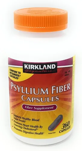 Cápsulas de fibra Kirkland Terapia para la regularidad/Suplemento de fibra, 360 cápsulas - Compare con el ingrediente activo en las cápsulas de