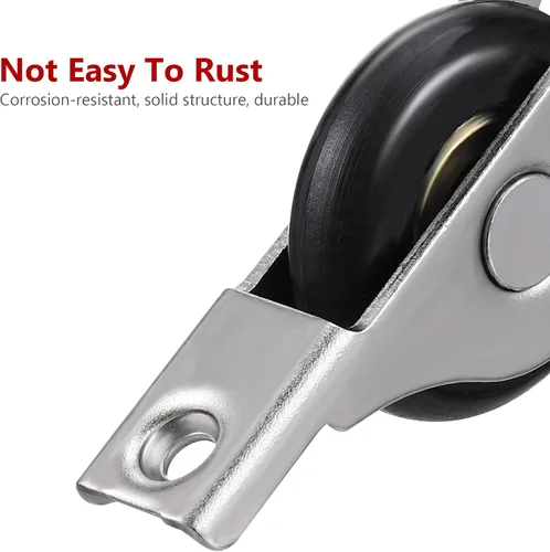Vista 6 de 4pcs Barn Door Kit Barn Door Rollers Sliding Door Roller Sliding Door Wheel Sliding Door Track Wheel Closet Door Wheels Bottom Pulley Scroll Wheel