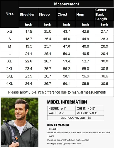 Vista 6 de COOFANDY - Chaqueta impermeable plegable para hombre, diseño con capucha, ligero y clásico, para ciclismo