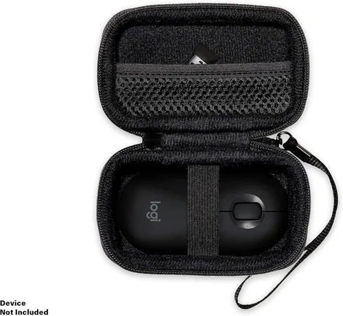 Vista 3 de CaseSack Funda para ratón Logitech Pebble, Pebble M350, M355, i345 inalámbrico Bluetooth Mouse (negro)