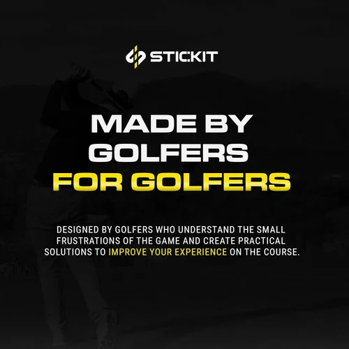 Vista 6 de STICKIT Toalla de golf magnética – Ultra absorbente con tejido de gofre de microfibra – Toalla de golf con imán para bolsas, palos y carritos – Negro