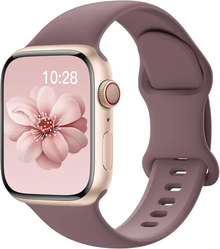 Vista 13 de SuperNaNa - Correa de silicona deportiva compatible con bandas de Apple Watch de 40mm 38mm 41mm 44mm 45mm 42mm 49mm, unisex, correa de muñeca