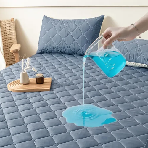 Vista 8 de Protector de colchón impermeable tamaño individual, cubrecolchón de bolsillo profundo de 18 pulgadas, probado en laboratorio, a prueba de fugas