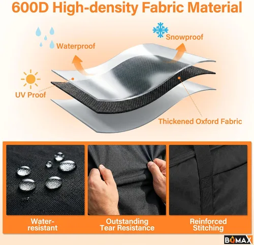 Vista 4 de BQMAX Bolsa de transporte para plancha Blackstone 17/22 con capucha y soporte, compatible con Blackstone 5035 bolsa de transporte para parrilla negra