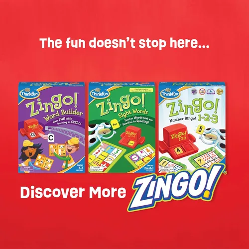 Vista 7 de ThinkFun Zingo Bingo - Juego preescolar galardonado para prelectores y primeros lectores de 4 años en adelante - Uno de los juegos de mesa más