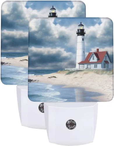 Vista 21 de 250 Years Birhtday of USA Night Light Set of 2, Patriotic Auto Sensor LED Dusk-to-Dawn Nightlights, Plug-in Sensor Lamp for Bedroom Bathroom Kitchen