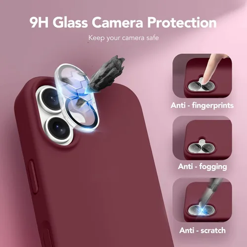 Vista 859 de GONEZ Funda magnética para iPhone 14, compatible con Magsafe, con protector de pantalla + protector de cámara, forro de microfibra antiarañazos