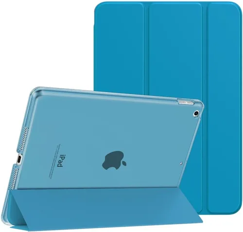 Vista 24 de MoKo - Funda compatible con iPad 2019, fina, ligera, inteligente, carcasa, cubierta de soporte con protector trasero traslúcido esmerilado 1-Oro Rosa