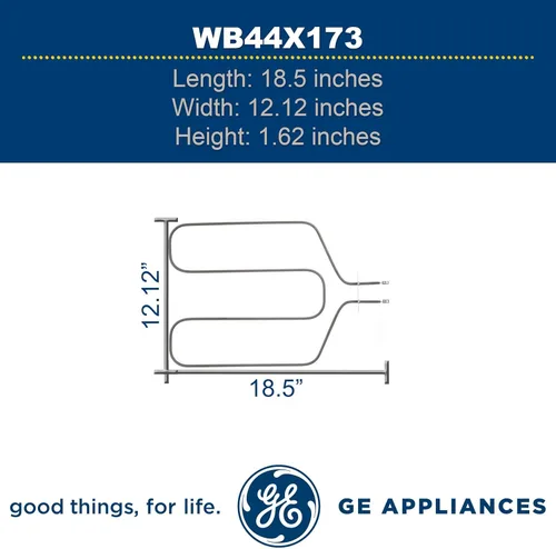 Vista 3 de GE Elemento genuino de la broil del OEM de los aparatos WB44X173 para las gamas