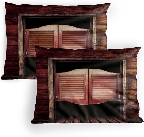 Vista 4 de Lunarable Ocean Pillow Sham Set of 2, Sunset at a Smooth Sandy Beach with Small Wave and Bubbles from The Sea, Quality Microfiber Bedding Item for